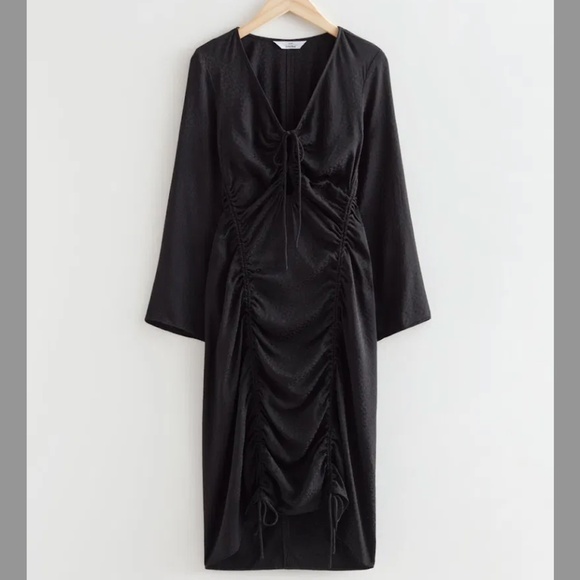 & OTHER STORIES Drawstring Midi Dress - Picture 3 of 4